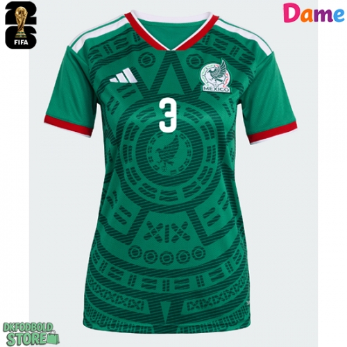 Mexico Cesar Montes #3 Replika Hjemmebanetrøje Dame VM 2026 Kortærmet